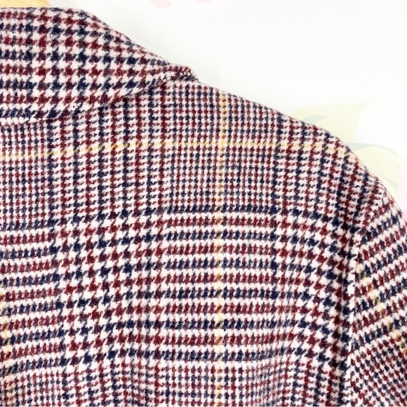 NEW Free People Menswear Hailey Wool Checkered Plaid Duster Coat M - Picture 12 of 16